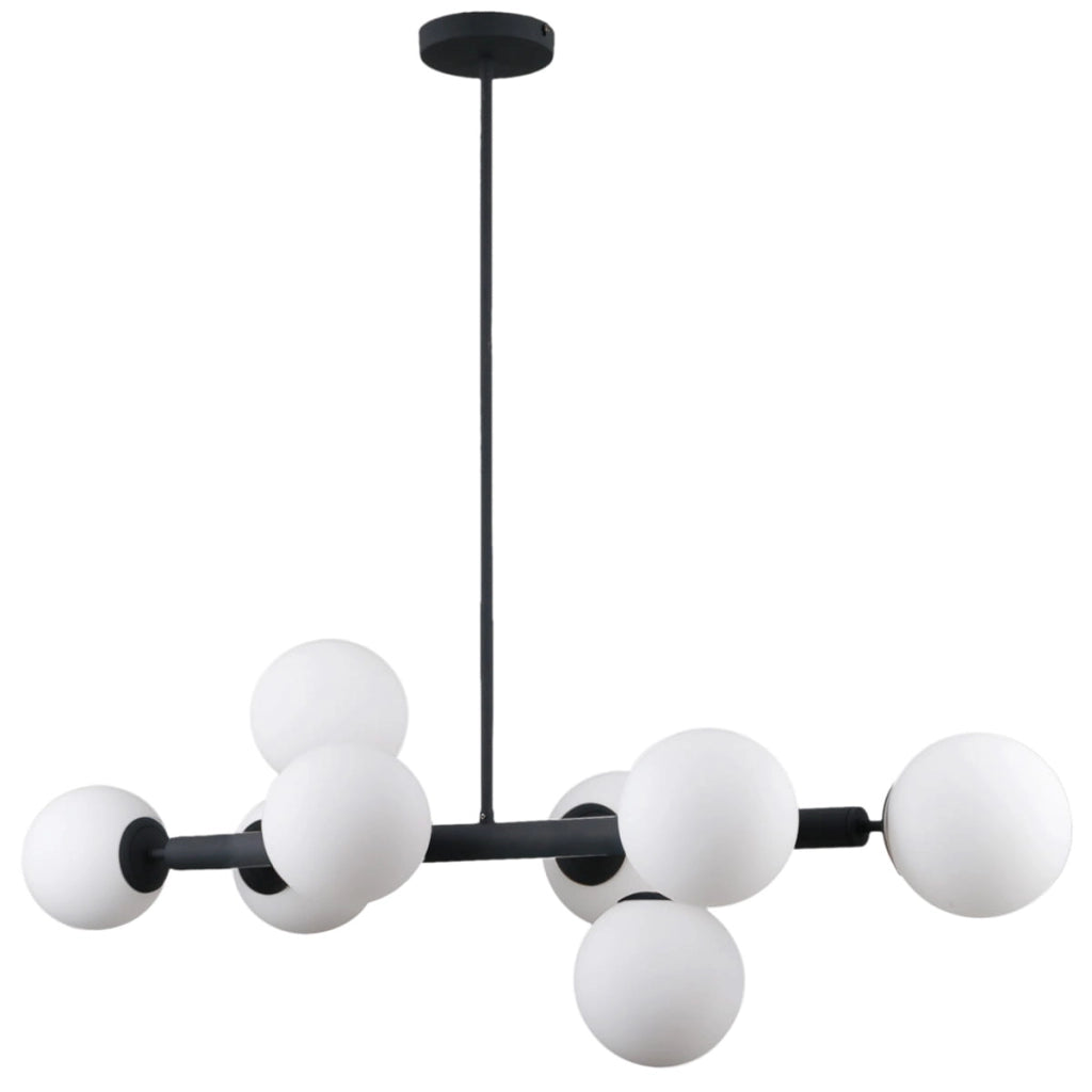 Lampadario Italux Raddi moderno grafite/bianco 8 luci G9