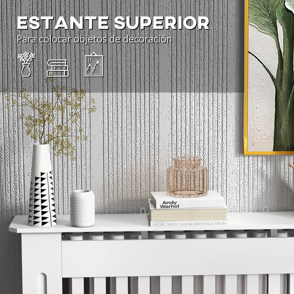 Cubre Radiador ¨C zephmum ¨C MDF Bianco 112x19x81cm