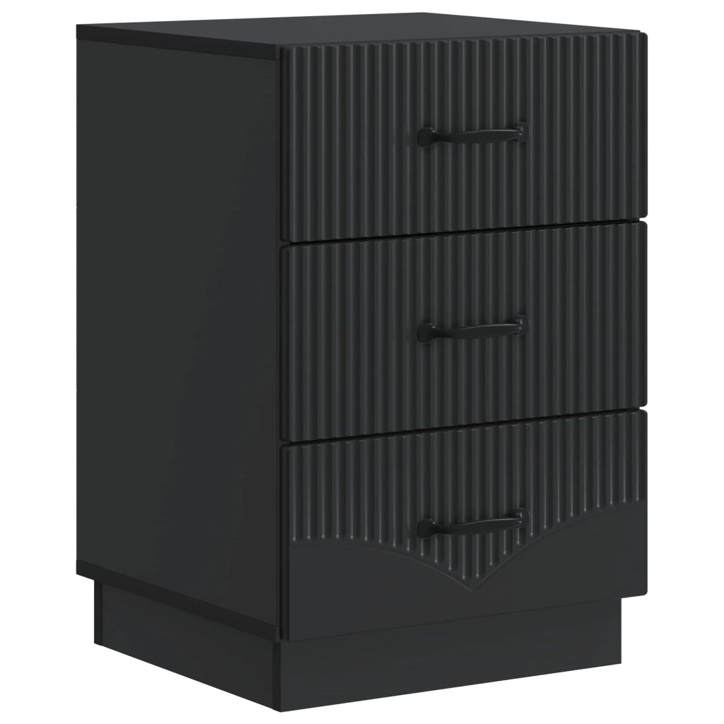 Armadio da Notte Nero 43 x 41 x 63,5 cm Legno ingegnerizzato 895246