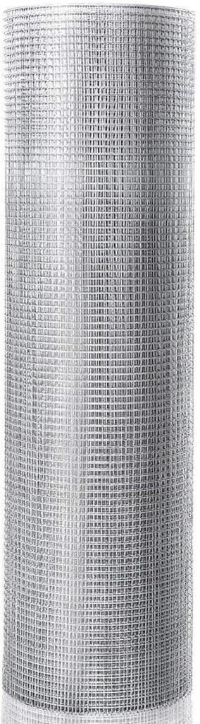 Rotolo di Rete Metallica Zincata, Rete da Pollaio Elettrosaldata Spessore 0,6 mm, Rotolo 15m (1,2 x 15M)