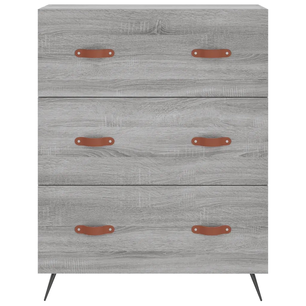 Credenza Grigio Sonoma 69,5x34x180 cm in Legno Multistrato 3195825