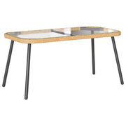 Tavolino da salotto | Tavolino da caff¨¨ | Tavolino da Soggiorno Marrone e Nero 90 x 45 x 43 cm polyrattan