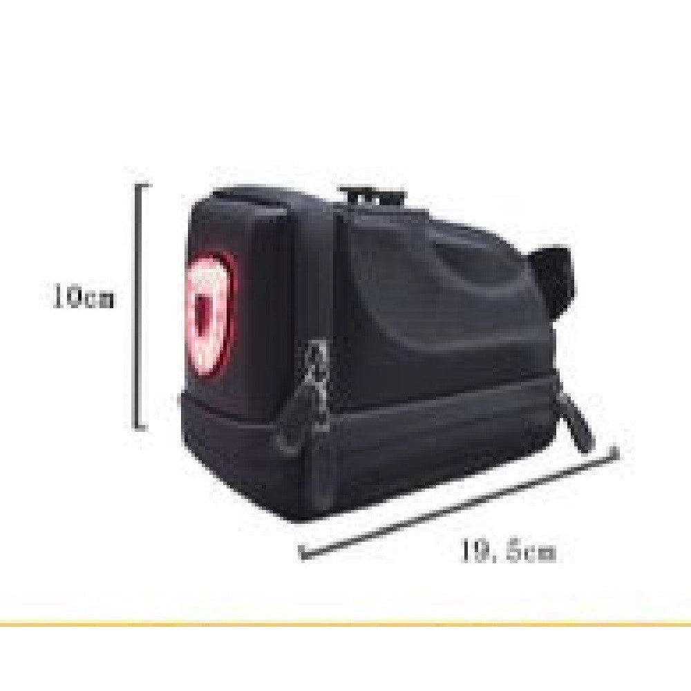 Trade Shop - Borsa Da Sella Impermeabile Per Bici Con Luce Posteriore Ricaricabile Usb Zx-9428 -