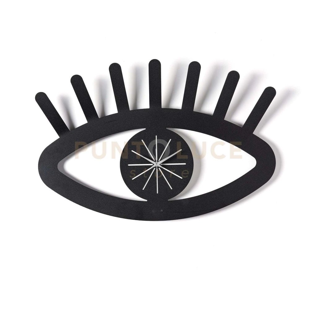 orologio da parete di design ciclope Nero/bianco marmo in Ferro 55x36,5h cm