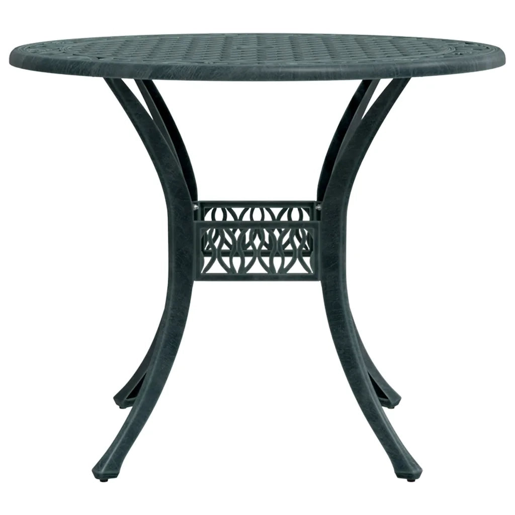 Tavolo da Giardino Verde Ø90x75 cm in Alluminio Pressofuso 4002810