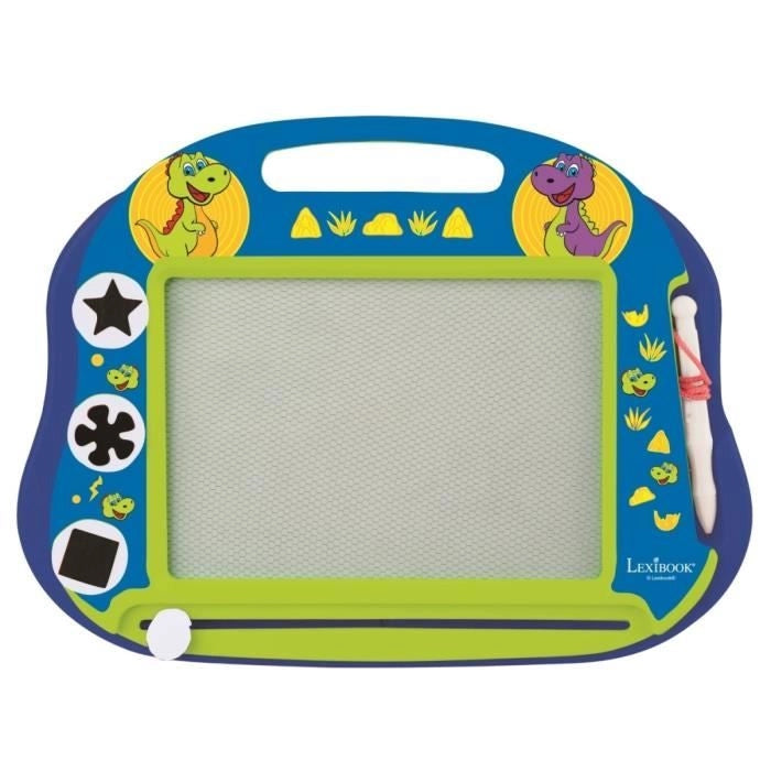 Lexibook - Lavagna magica Dinosauri - Formato A5 - Accessori magnetici - Stilo e timbri - Dai 3 anni
