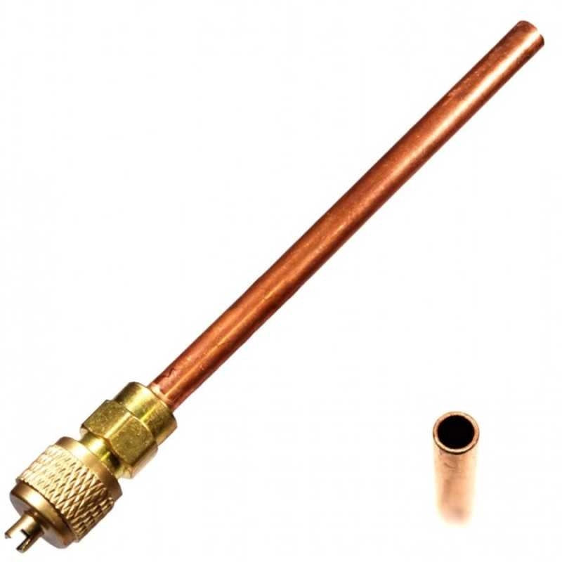 VALVOLINA VALVOLA CON TRONCHETTO RAME A SALDARE CARICA FREON FRIGORIFERO 6,3mm - UNIVERSALE