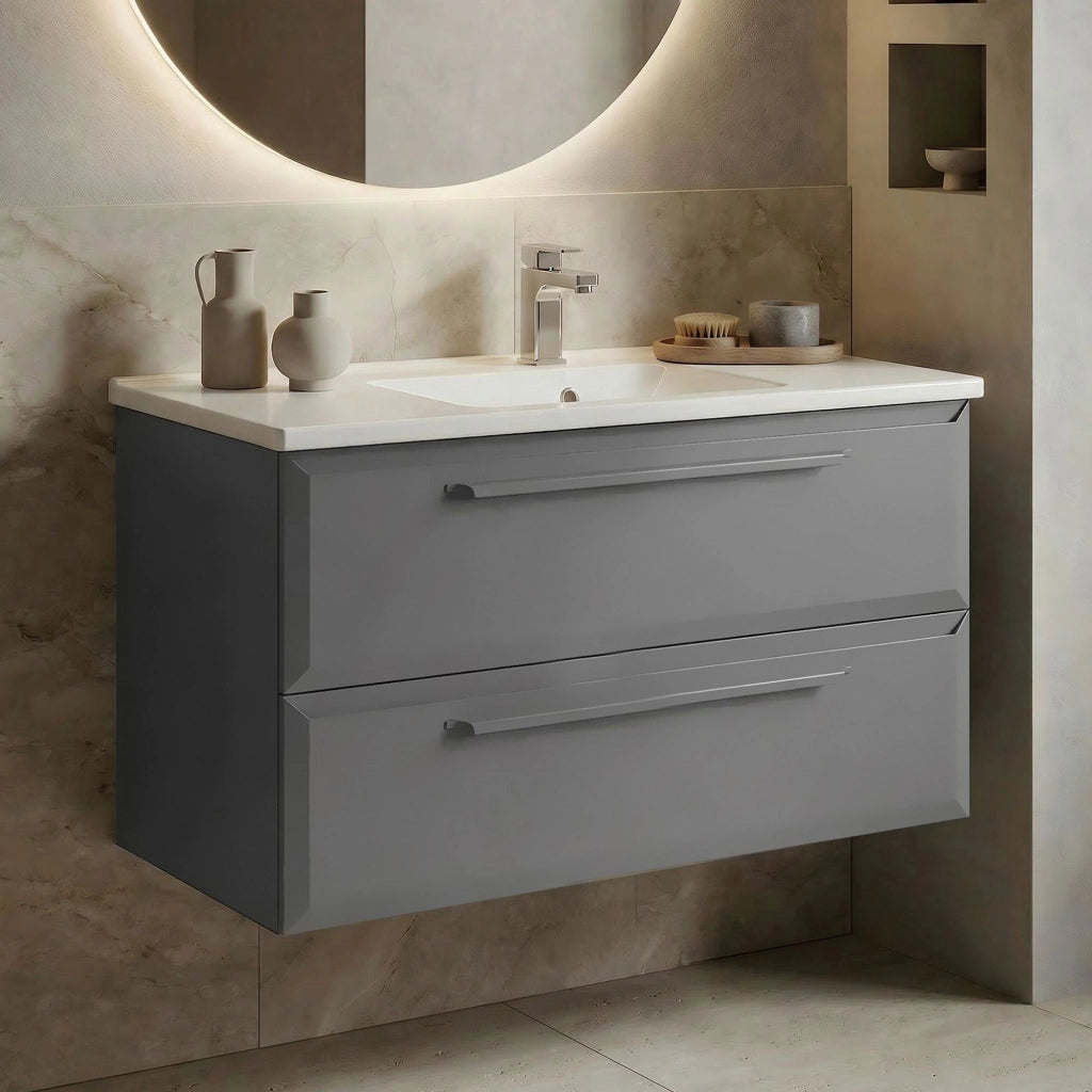 Mobile lavabo "Nuvola 100 v2" - 100 x 50 x 62 cm - Grigio
