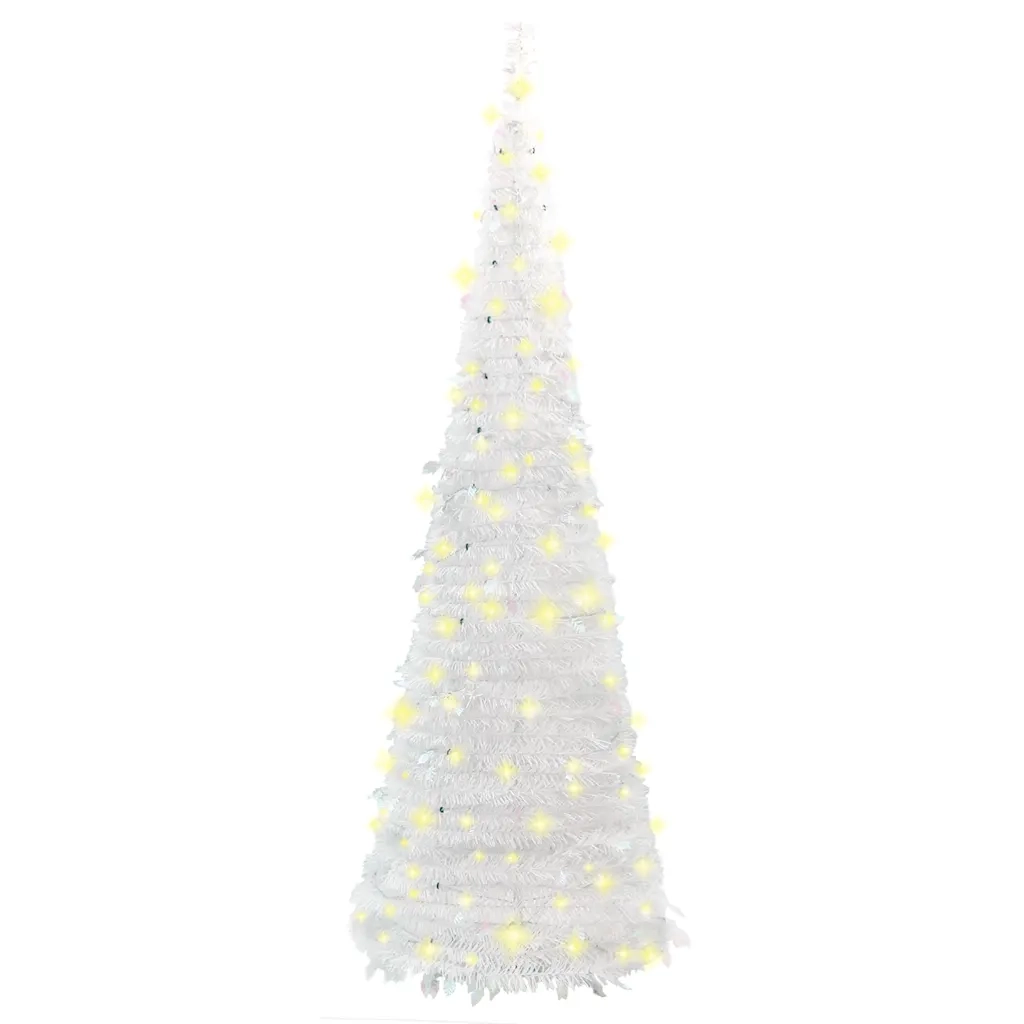 vidaXL Albero di Natale Artificiale Pop-up con 150 LED Bianco 180 cm