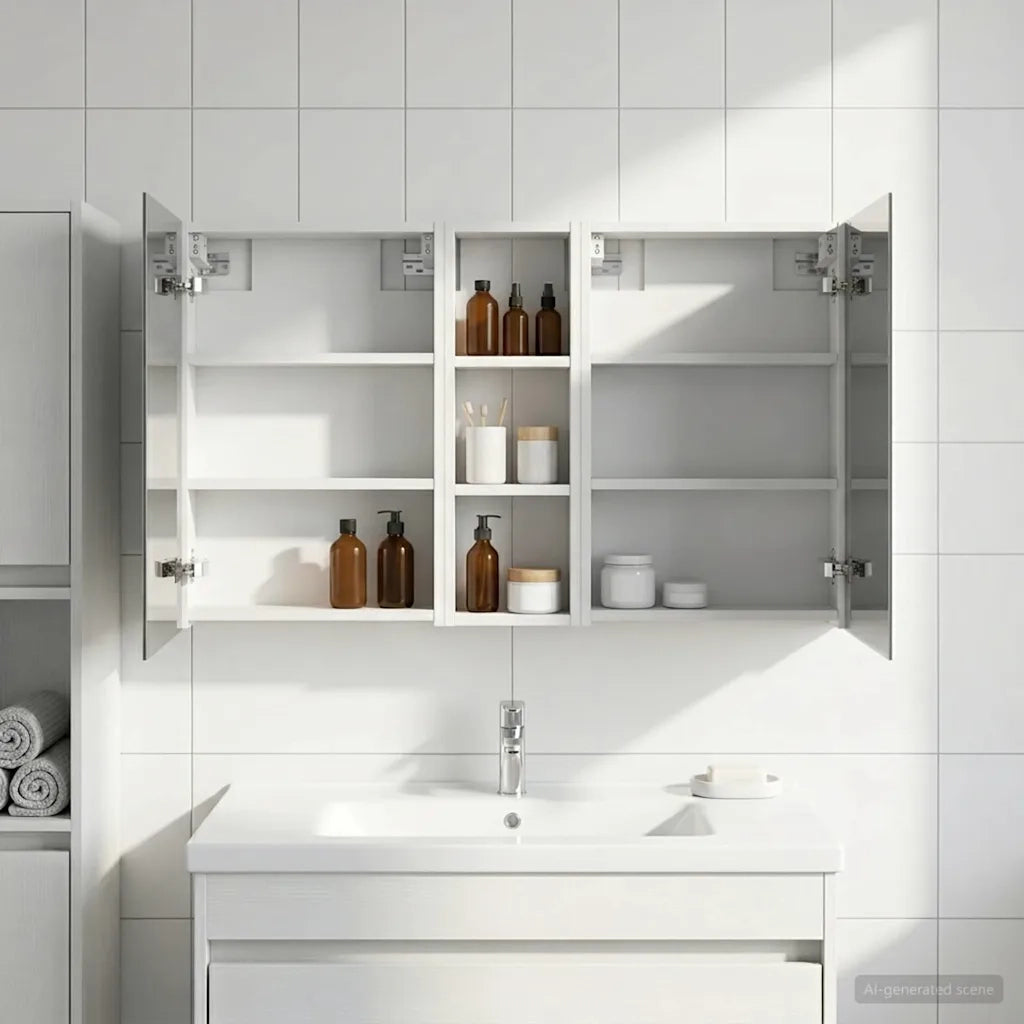 Set di Armadi da Bagno con porta 3 pcs 100 x 10,5 x 60,5 cm 3403696