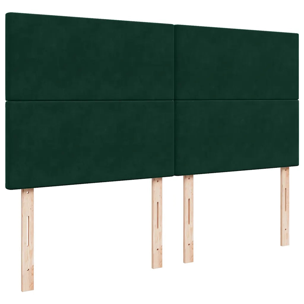 Giroletto a Molle con Materasso Verde Scuro 180x200 cm Velluto 3294703