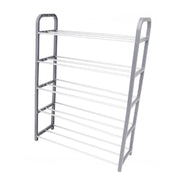 Trade Shop - Scarpiera In Plastica 5 Ripiani Livelli Salvaspazio 50x19x68cm Porta Scarpe Casa -