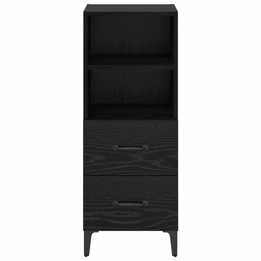 Credenza-Buffet-Armadio da cucina Rovere nero 34 x 34.5 x 90 cm Legno multistrato 299432