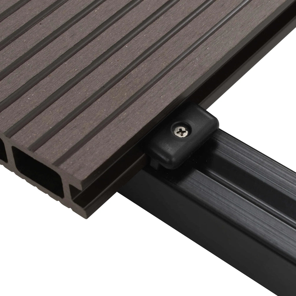 Pavimento da Deck 120 pcs Marrone Scuro WPC