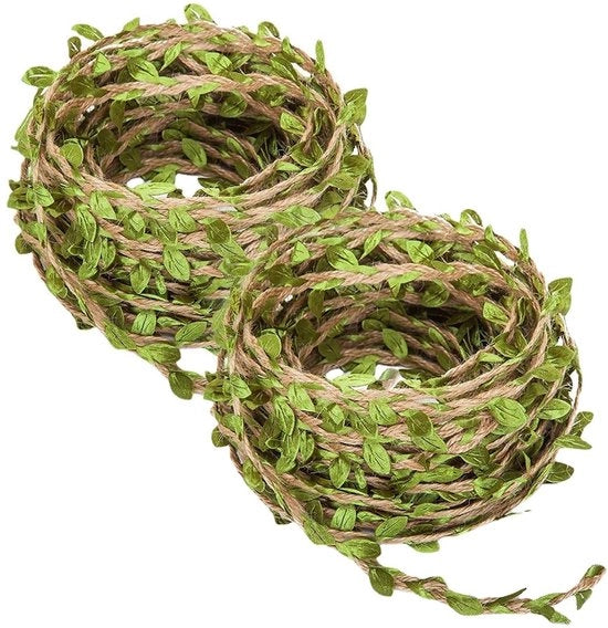 Lian artificiali 20 m - Slinga decorativa - Finto ivy - Decorazione per parete - Matrimonio/festa - Imbottito acqua/waxing PVC - Slinga decorativa