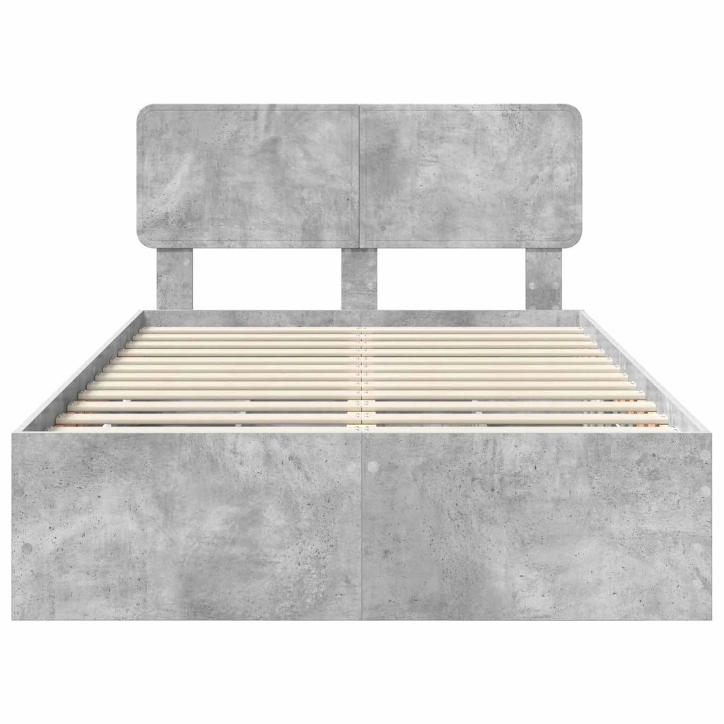 Struttura del letto con cassetto Grigio Cemento 120 x 190 cm 3412209