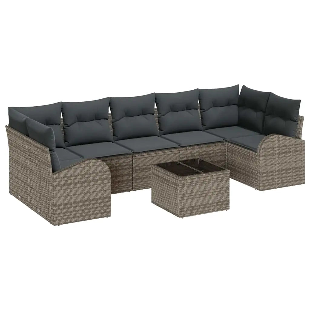 Set Divano da Giardino Grigio 55 x 55 x 37 cm polyrattan 3345959