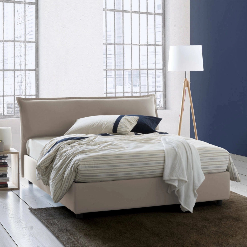 Letto Matrimoniale Apaia, Letto Matrimoniale Sfoderabile Made in Italy, Grigio