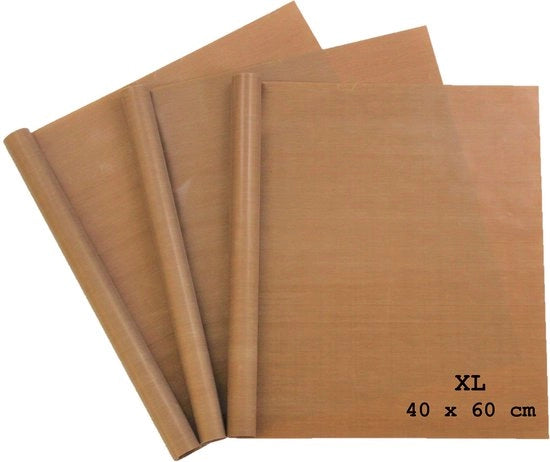 Bakfolie premium, estremamente resistente e extra grande per grigliare e cuocere - 3 pezzi 40 x 60 cm - Carta da forno - Bakfolie permanente per forno