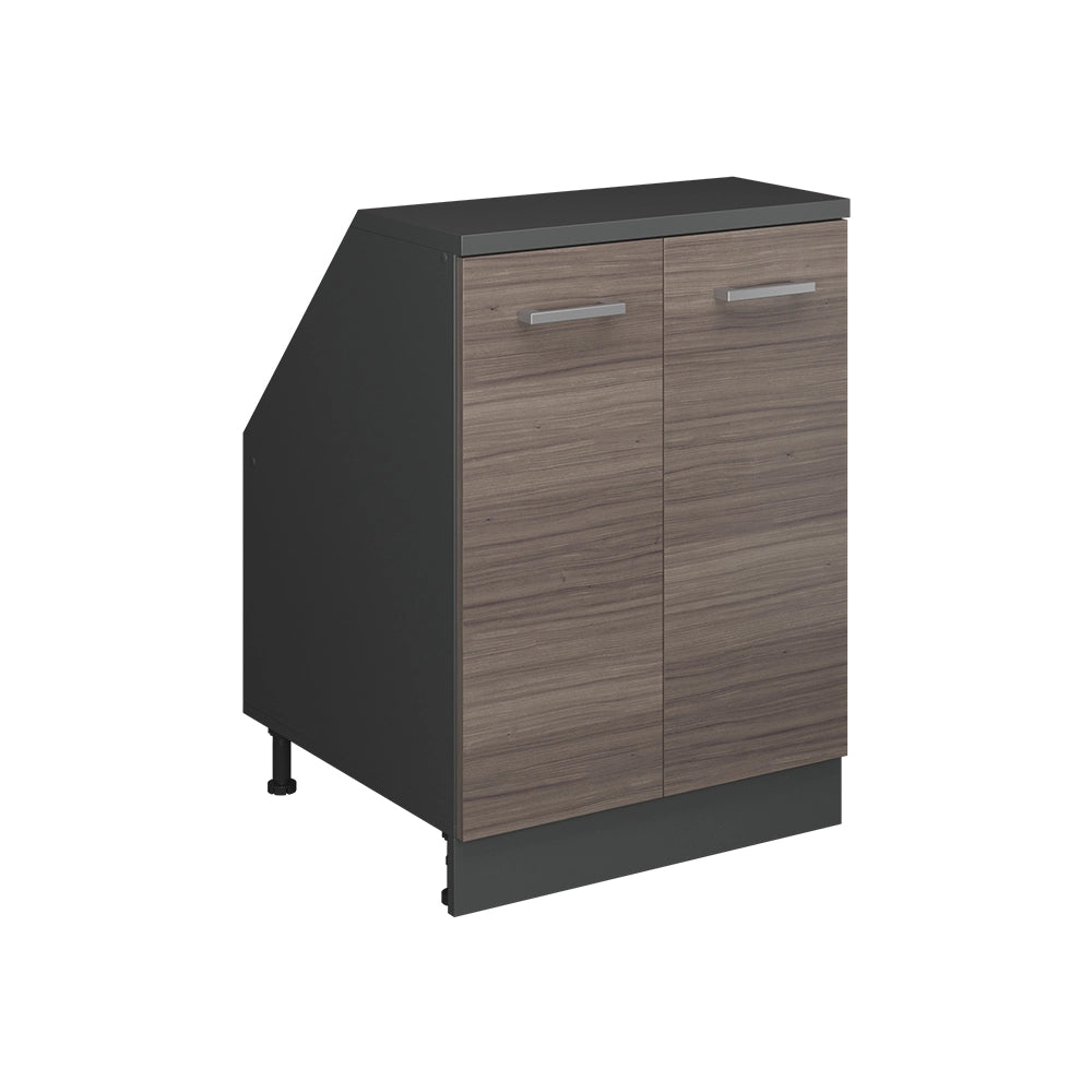 Mobile sottotetto Rion Grigio nobile/Antracite 60 x 83.8 cm con 2 porte, carcassa 60 cm profondità Vicco