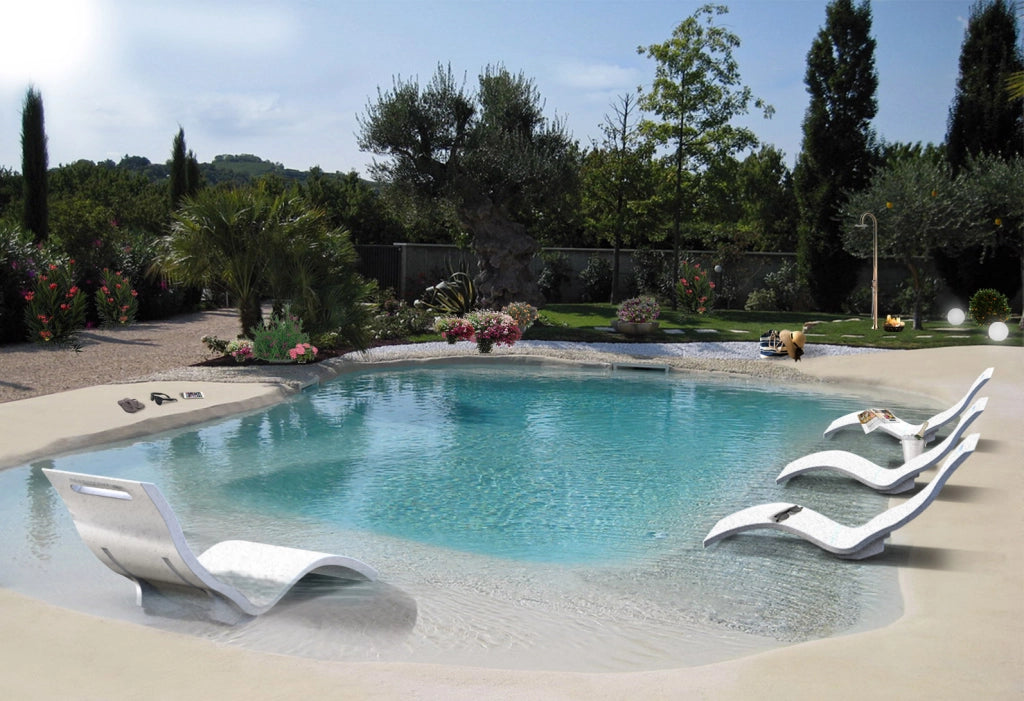 Lettino Chaise Longue da Esterno Giardino Seduta a Terra Arkema Serendipity Dove Grey