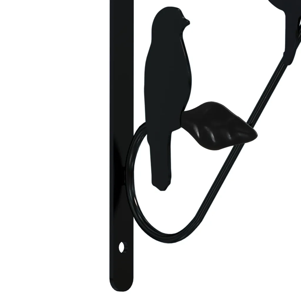 Ganci per Cesti Pensili 4 pz Neri in Acciaio CFW5048733