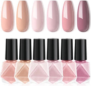 Set di Vernici per Unghie Autunno Inverno - 6 Colori Vernice Gel Velocemente Asciuga, Duratura Lunga per Manicure DIY Salon