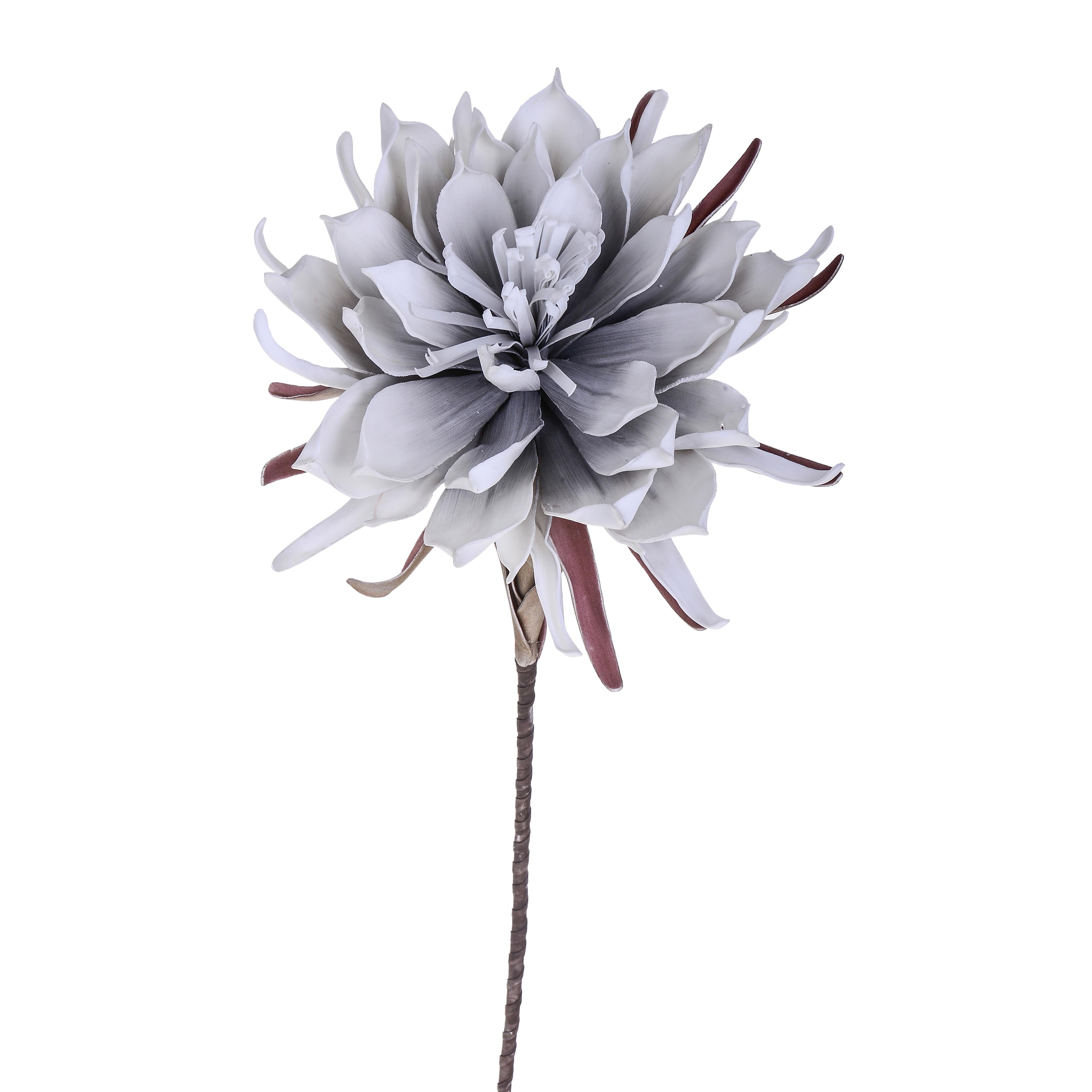 Set 2 Fiori di Ninfea Artificiali Altezza 108 cm Grigio