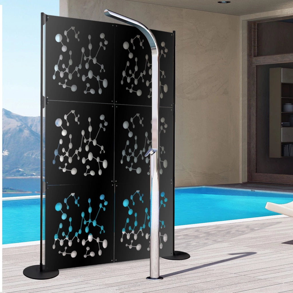 NANOTECH - Pannello in PVC traforato - Parasole Misura: 73x73 cm, Colore: nero