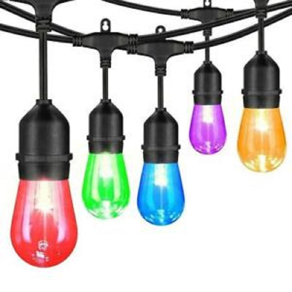 Trade Shop - Catena 10pz Lampade E27 Led Colorate Blu Rossa Gialla Verde Viola Per Catenaria -