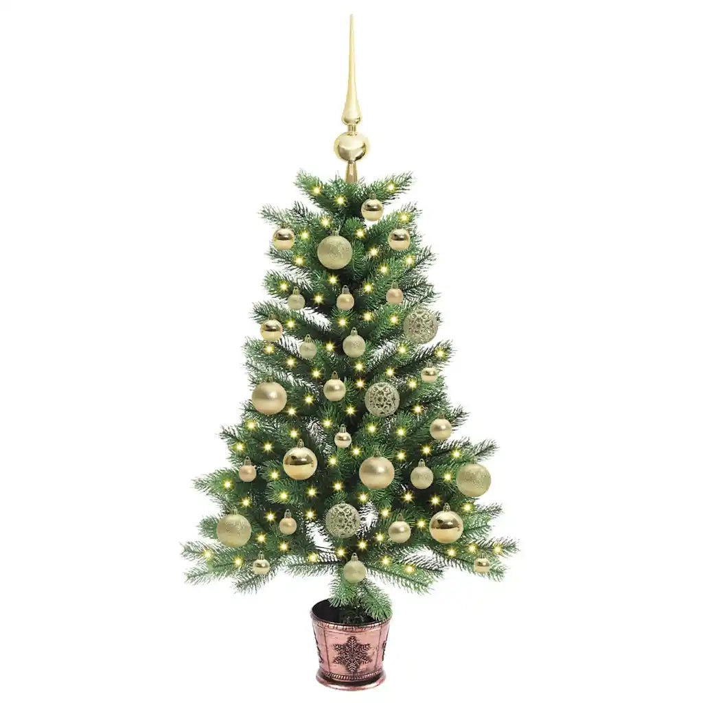 Albero di Natale con 150 LED con supporto Verde 90 cm PE 3396304