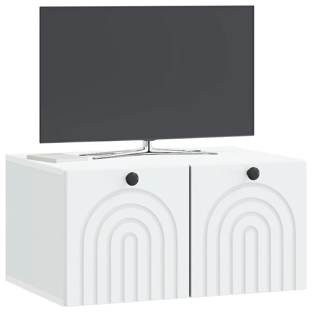 Mobile Porta TV da Muro Bianco 59,5 x 41 x 30 cm 898165