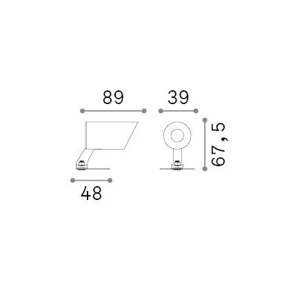 Applique Per Esterno Koala 1 Luce Led Integrato Nero 3W Ip65