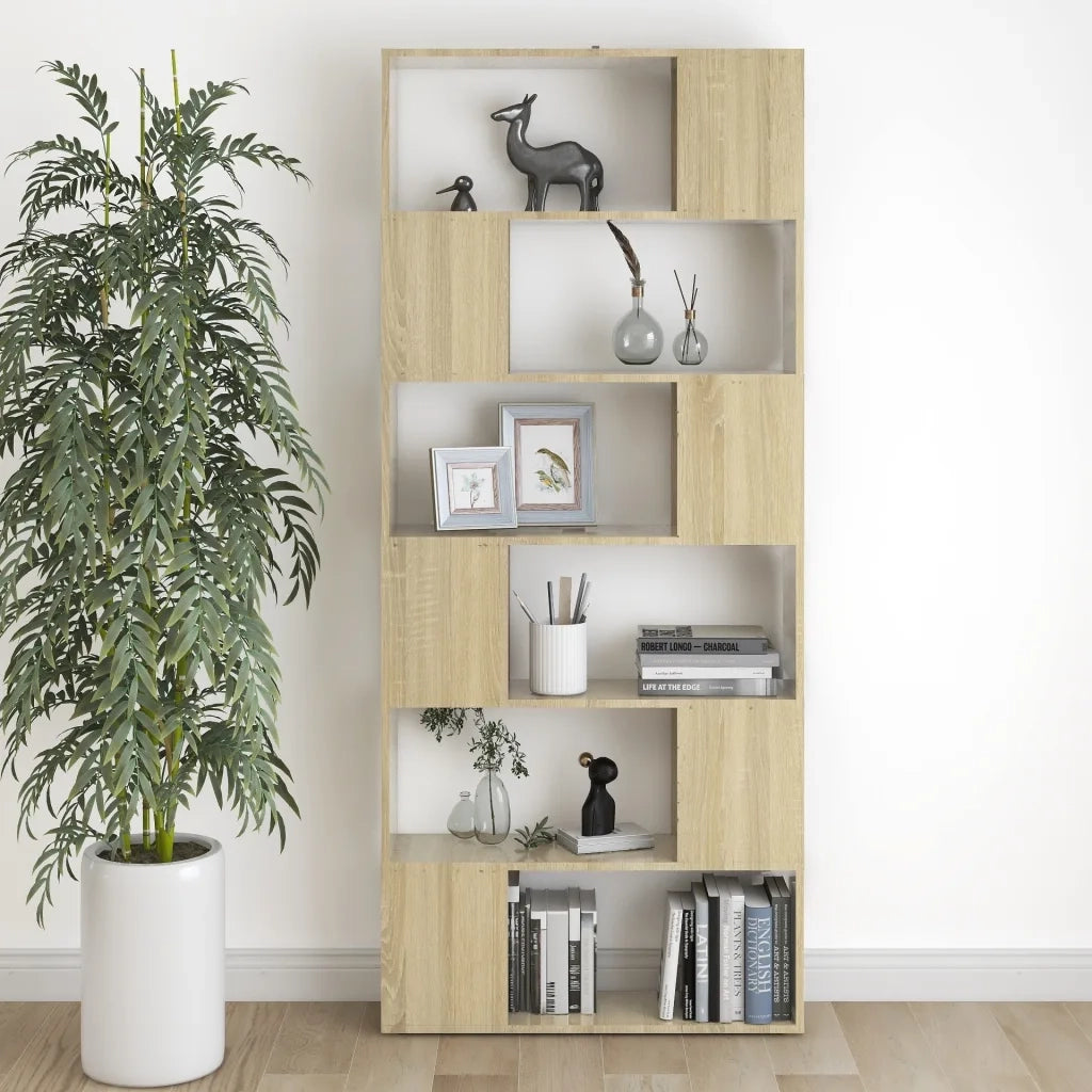 Libreria/Divisorio Rovere Sonoma 80x24x186 cm in Truciolato 809155