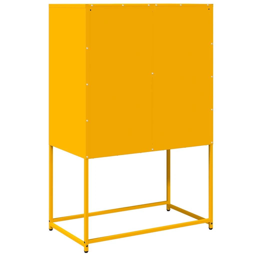 Credenza Giallo Senape 68x39x107 cm in Acciaio 853377