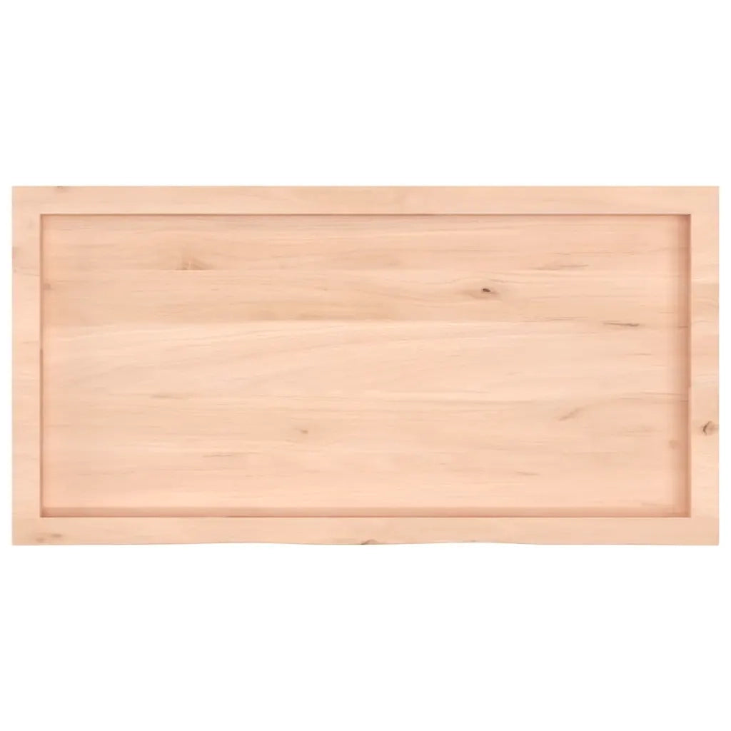 Ripiano a Parete 100x50x(2-4) cm Massello Rovere Non Trattato 363567
