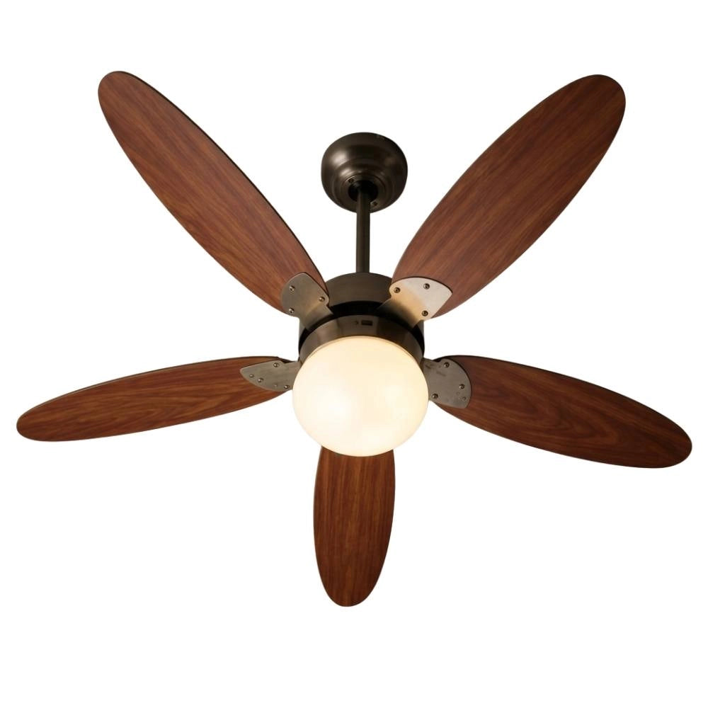 Ventilatore da soffitto zephir zfr9111m e zfr9111b 70w 5 pale legno con luce *** colore marrone, confezione 1