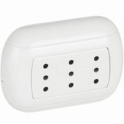 Oval - presa triplex 2P+T 10A bianca