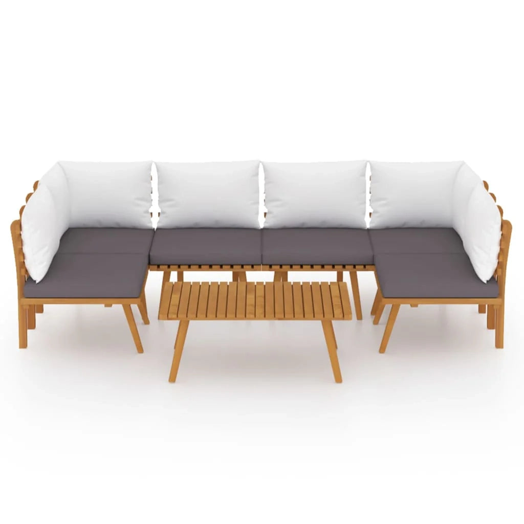 Set di mobili da giardino per esterni 7 pezzi con cuscini legno massello di acacia 02_0017090