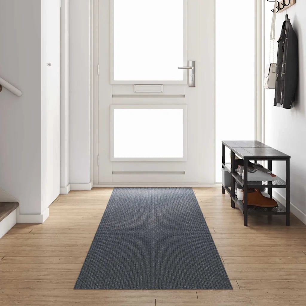 Runner in Moquette Grigio 80 x 400 cm Tessuto