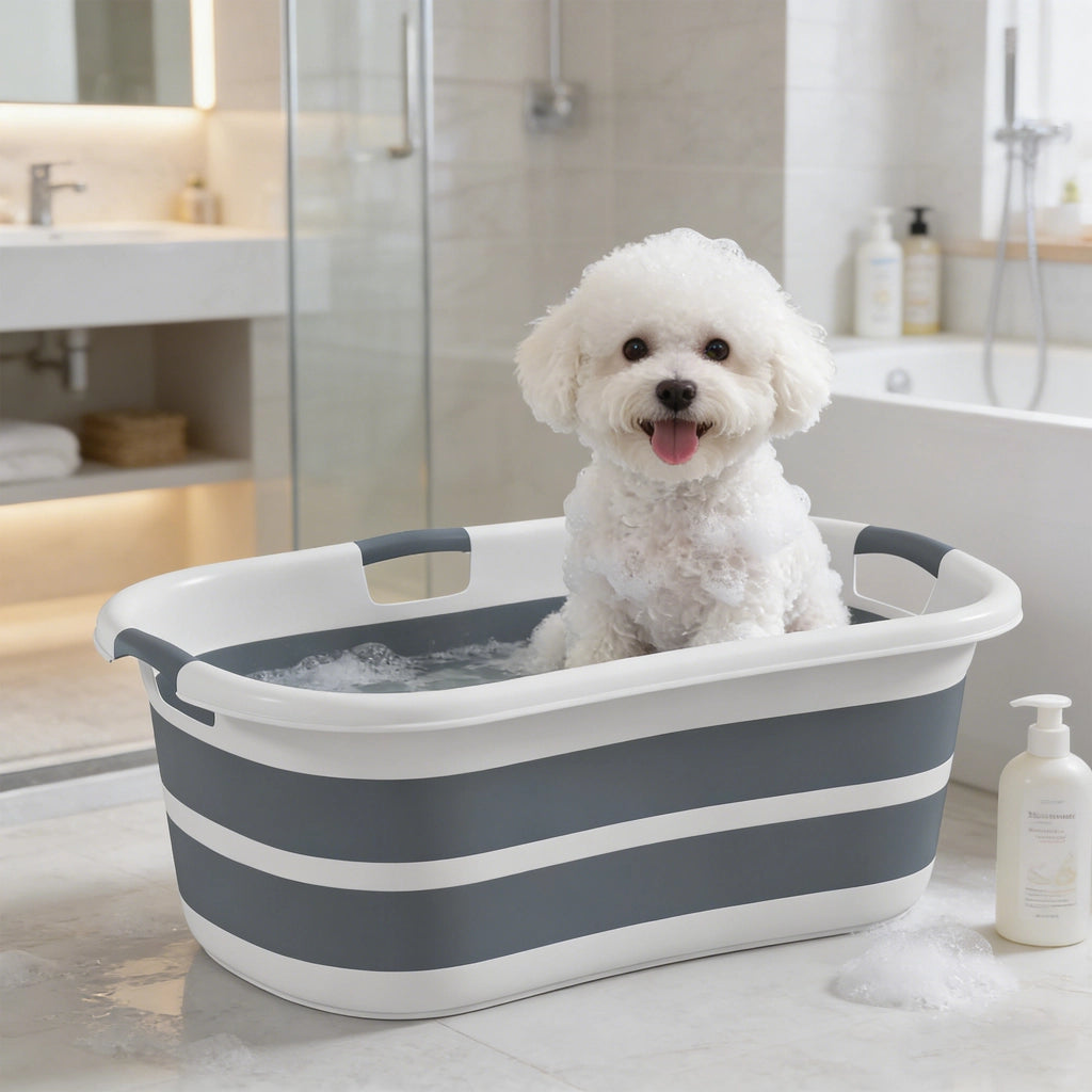 Vasca da Bagno Pieghevole per Cani ¨C zephmum ¨C Grigia