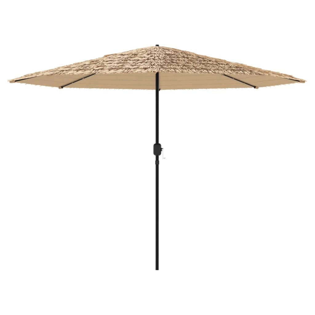 Ombrellone da giardino con illuminazione a LED poliestere 324 x 324 x 247 cm protezione solare design moderno marrone 02_0056416