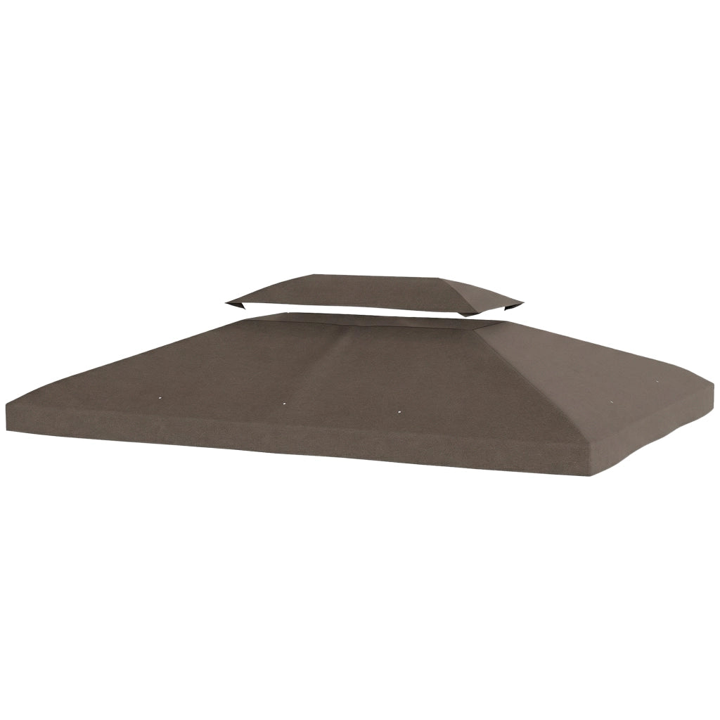 Toldo da Giardino 4x3 m ¨C zephmum ¨C Marrone, Protezione UV, Doppio Tetto