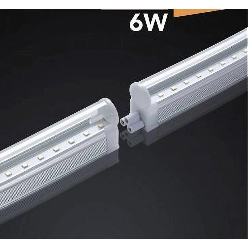 Trade Shop - Plafoniera Led Neon T5 Sottopensile Vetro Trasparente 6 Watt 30 Cm -