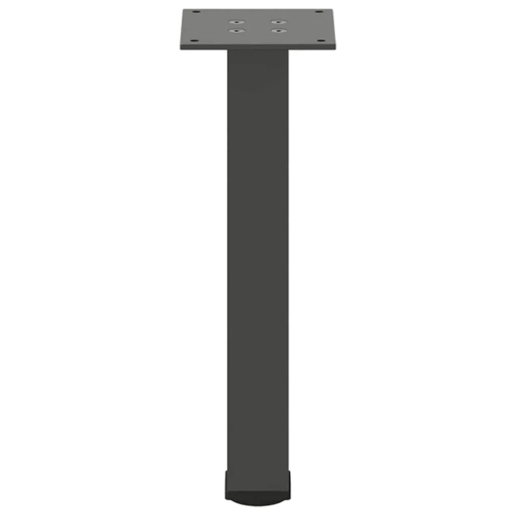 Set di 4 gambe regolabili per tavolino da caffè dal design geometrico moderno 42 x 44 cm acciaio antracite 02_0056751