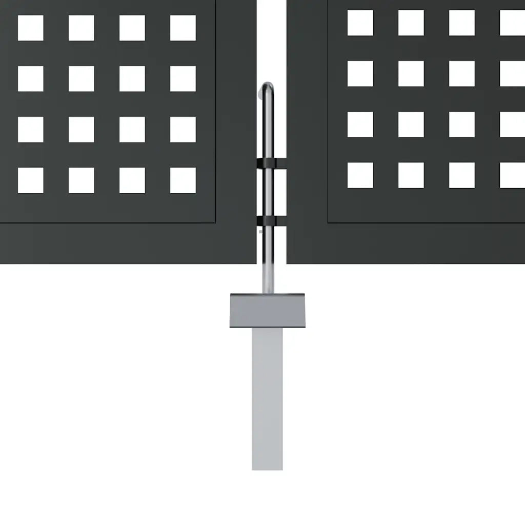 Cancello da Giardino Antracite 400x150 cm in Acciaio 154574