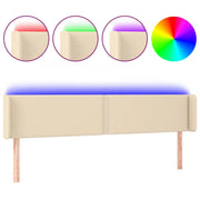 Testiera | Testata a LED Crema 183x16x78/88 cm in Tessuto