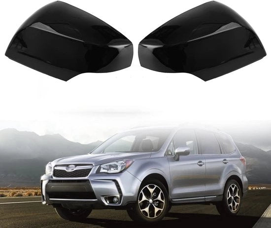 Copricapo lato sinistro e destro in ABS, nero lucido, 2 pezzi, per Subaru Forester 2014-2018, resistente alle intemperie e duraturo.