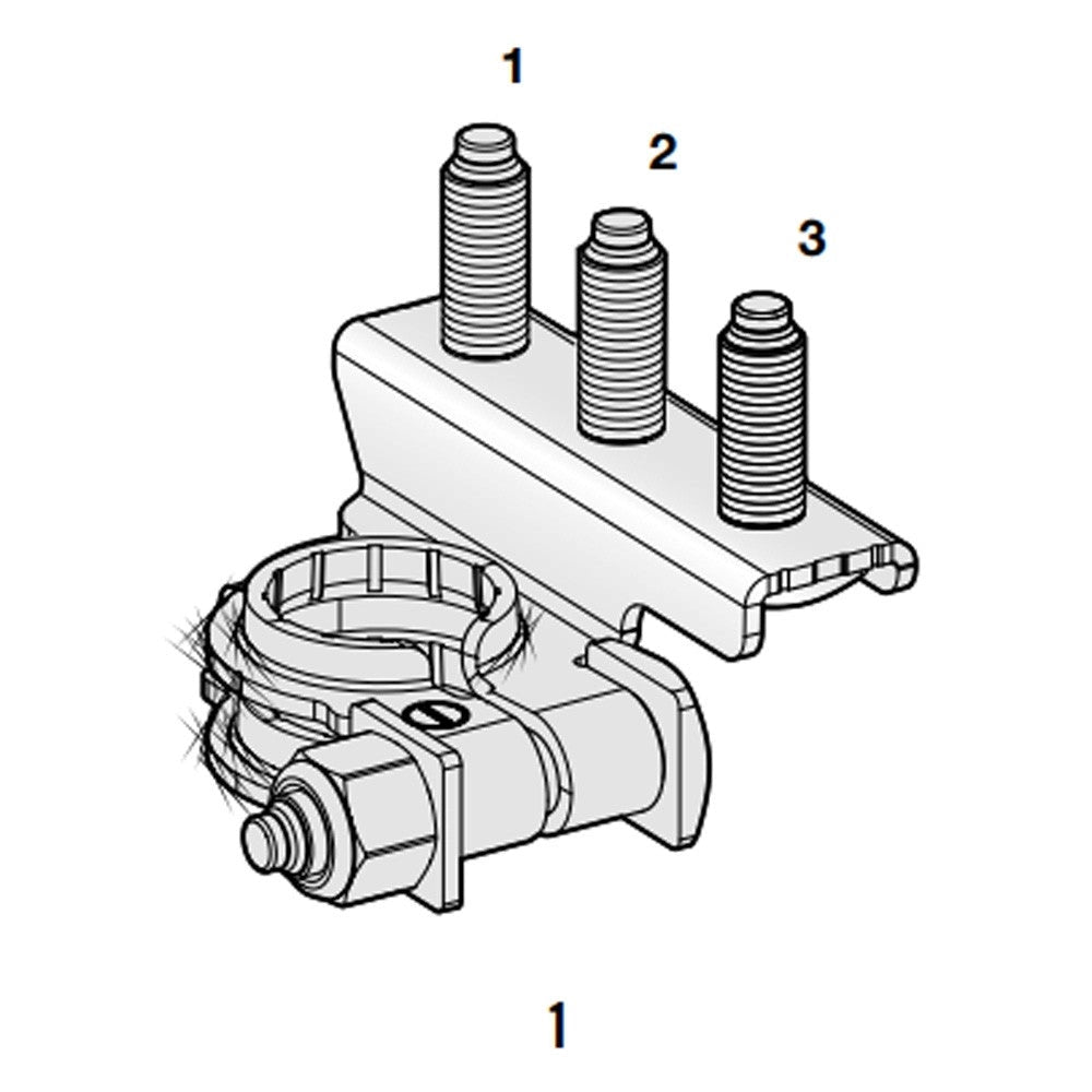 Morsetto batteria negativo 3 uscite M6 Mta