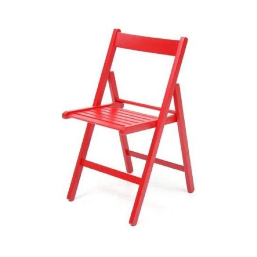 Set 4 sedie pieghevoli in legno Penelope colore rosso